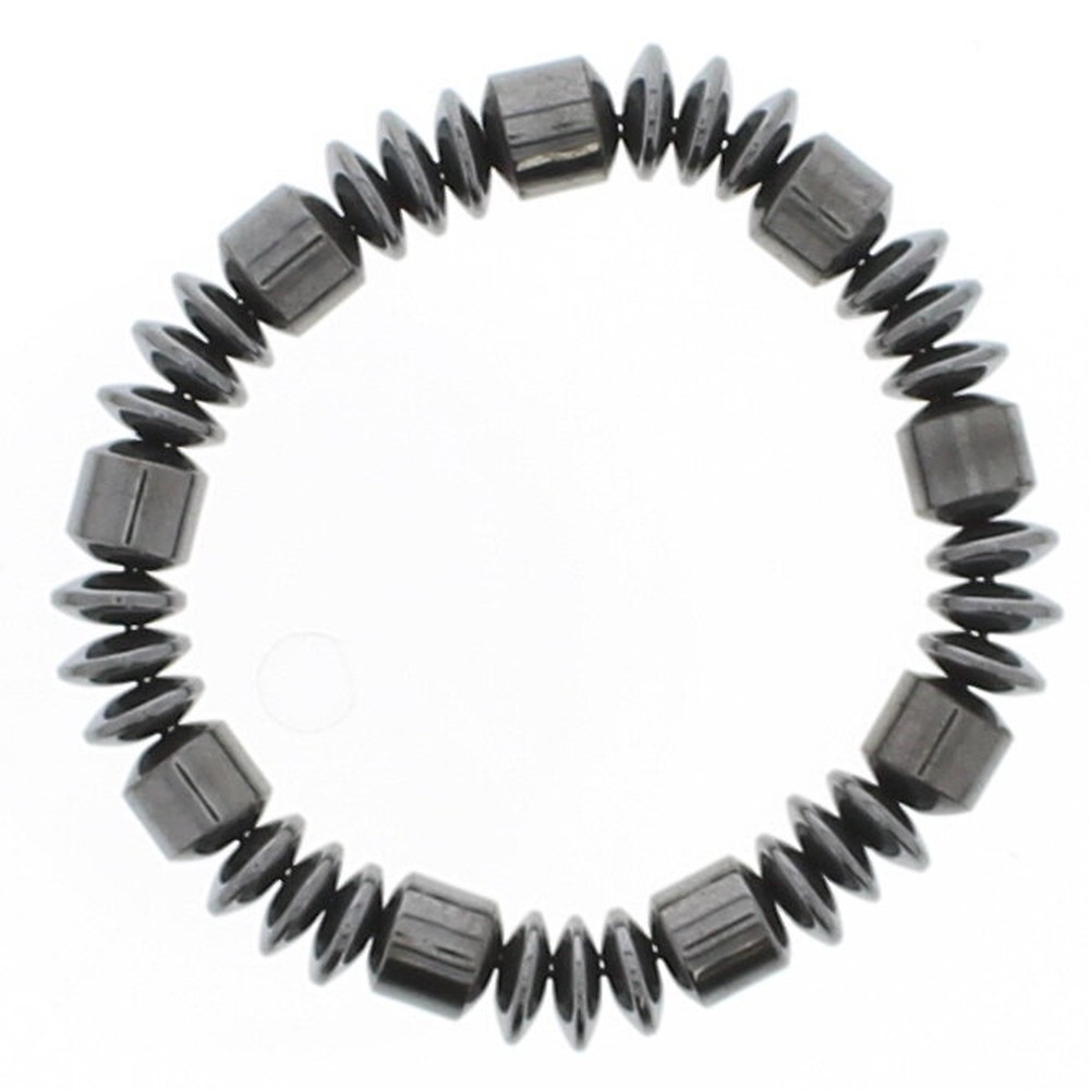 Zac's Alter Ego - Magnetic Hematite Round Metal Bracelet - Black